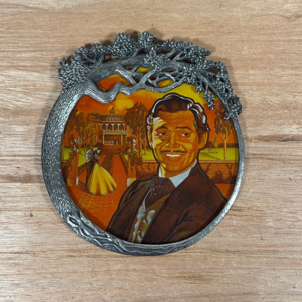 Bradford Exchange Gone W/ the Wind Rhett Butler Collector Plate 1994 Pewter Rim